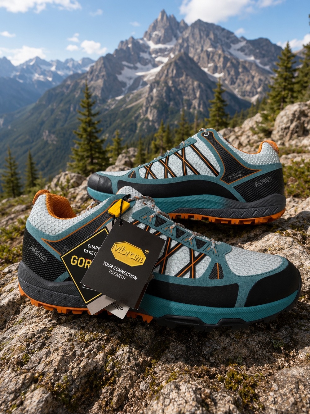 NWT ASOLO Gore-Tex Waterproof Vibram Trail Sneakers size 10 hiking shoes